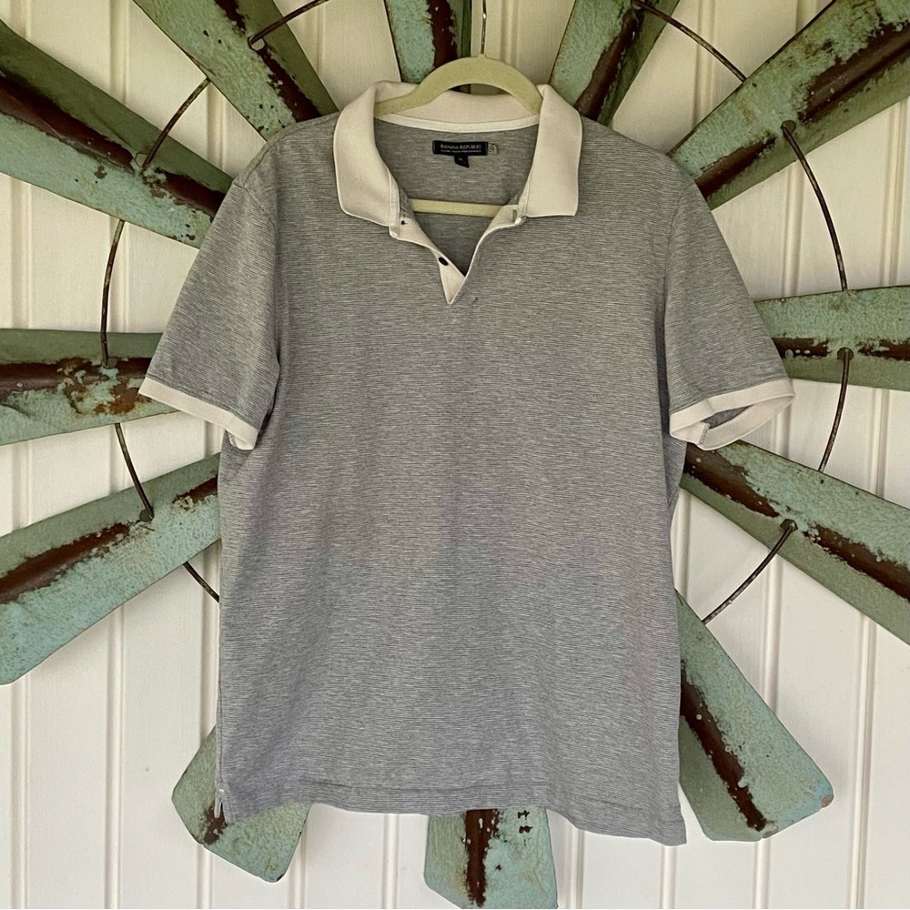 Banana Republic Luxe Touch Performance Polo Shirt Mens XL Casual Minimalist